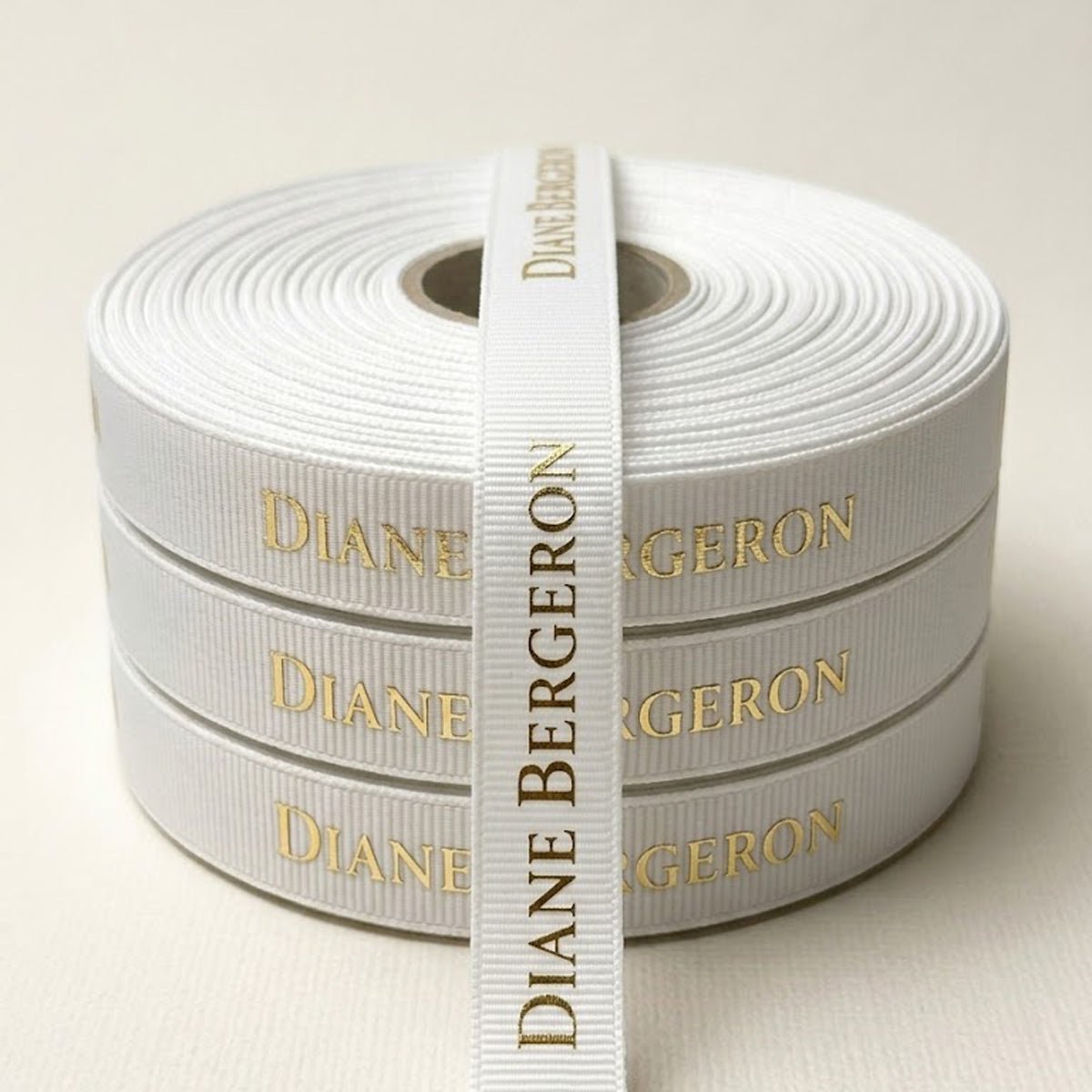 Custom Ribbon Satin Ribbon or Grossgrain - One Colour OR CMYK Custom Print (Single Sided) on 90m roll - PackQueen