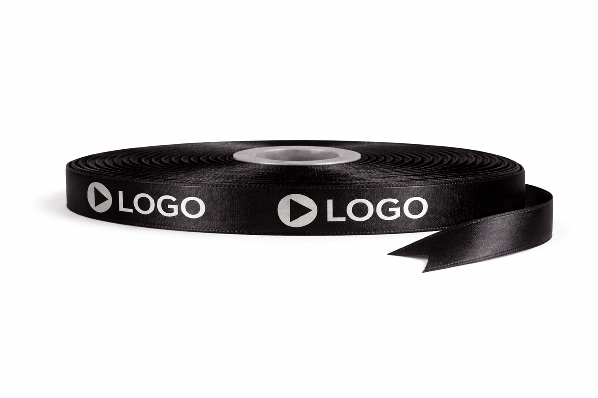 Custom Ribbon Satin Ribbon or Grossgrain - One Colour OR CMYK Custom Print (Single Sided) on 90m roll - PackQueen