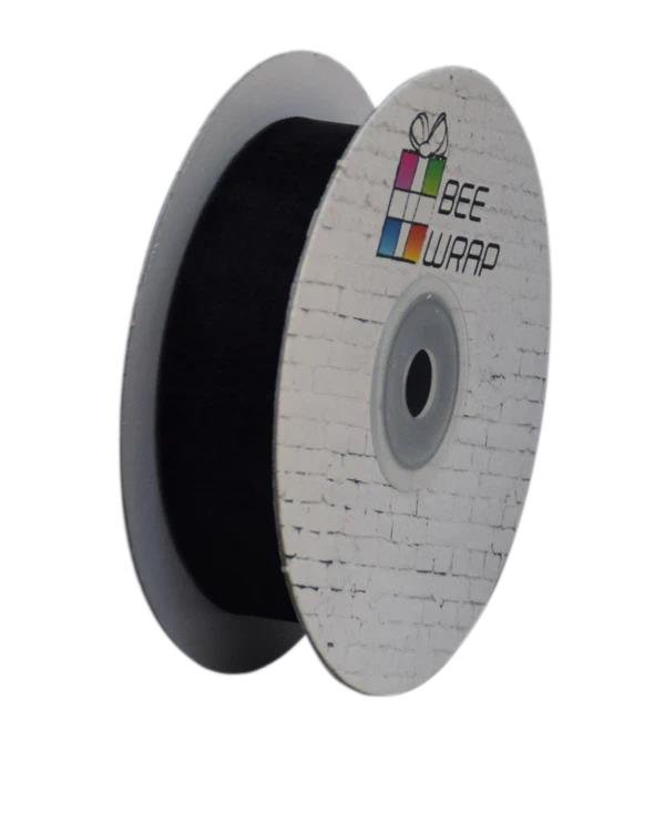 Cut Edge Organza Ribbon 25mm X 50meters Black - PackQueen