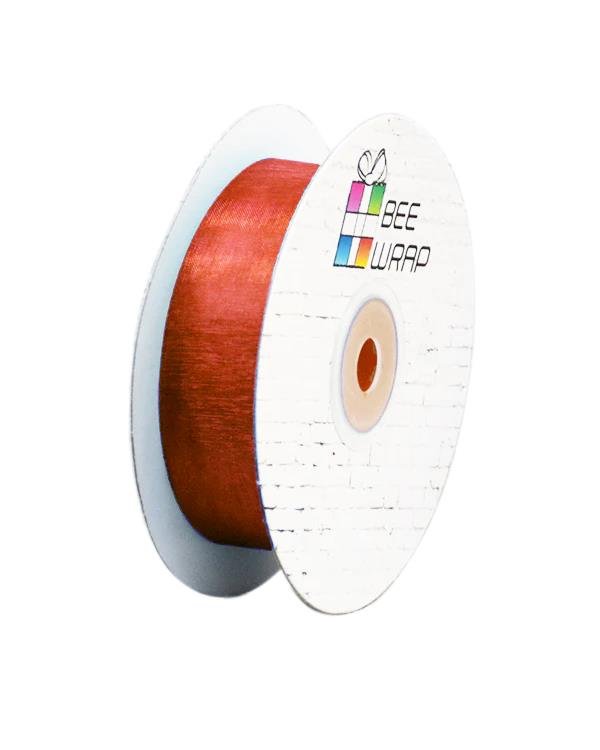 Cut Edge Organza Ribbon 25mm X 50meters Copper - PackQueen