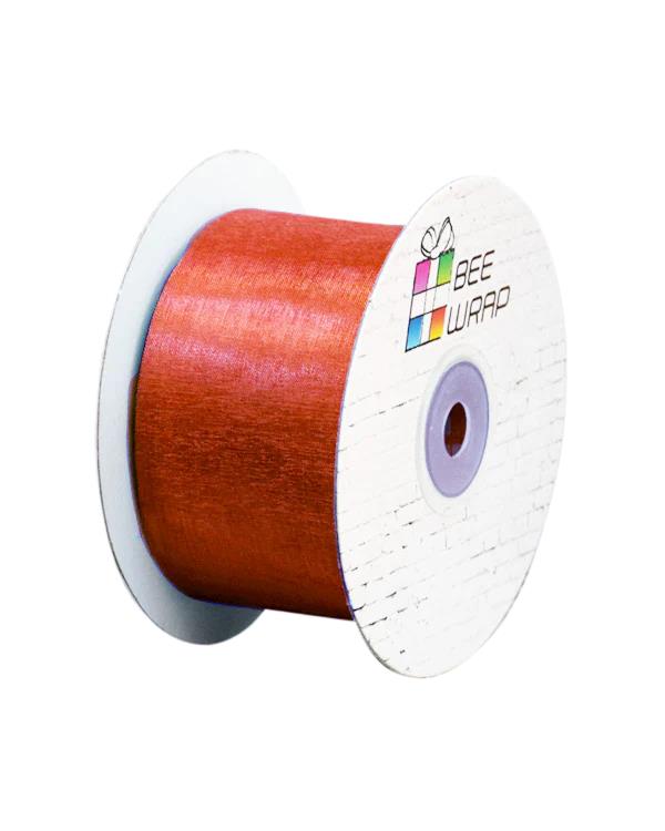 Cut Edge Organza Ribbon 50mm X 50meters Copper - PackQueen