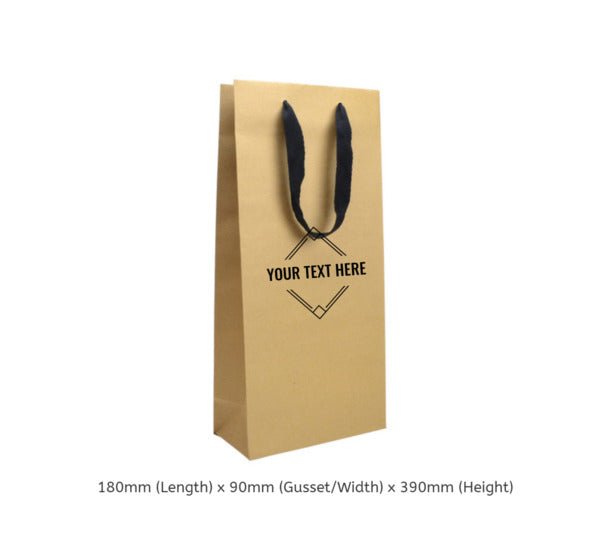 Double Deluxe - Paper Wine Bag Kraft Brown - 100 PACK - PackQueen