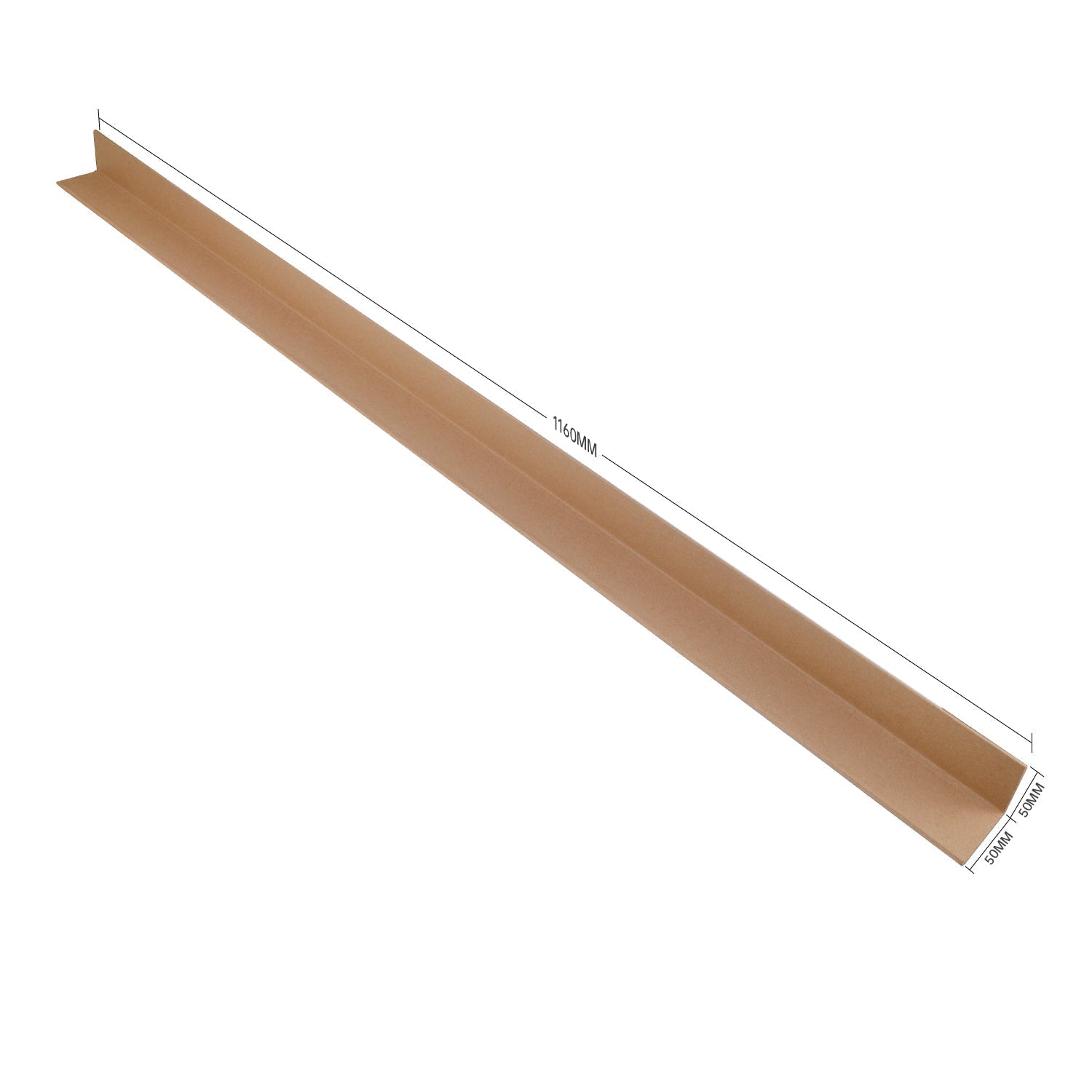 Kraft Cardboard Edge Protectors 50x50x1160mm 4.5mm - 25 Pack - PackQueen
