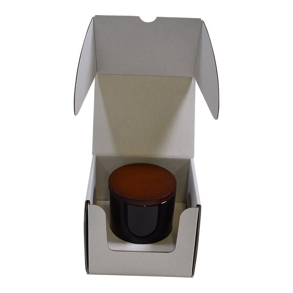 Large Candle Plain Glass 1 Oxford/Cambridge Jar Pack with Insert - Kraft Brown (MTO) - PackQueen