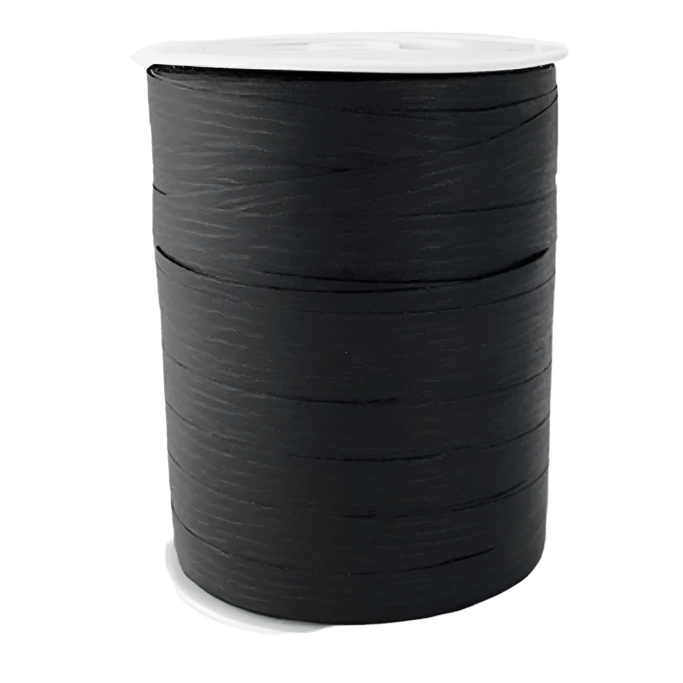 Matte Curling Ribbon 10mm X 250metres Black - PackQueen