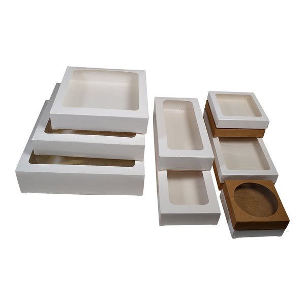One Cookie Box - One Piece Box with Clear Window - Paperboard - PackQueen