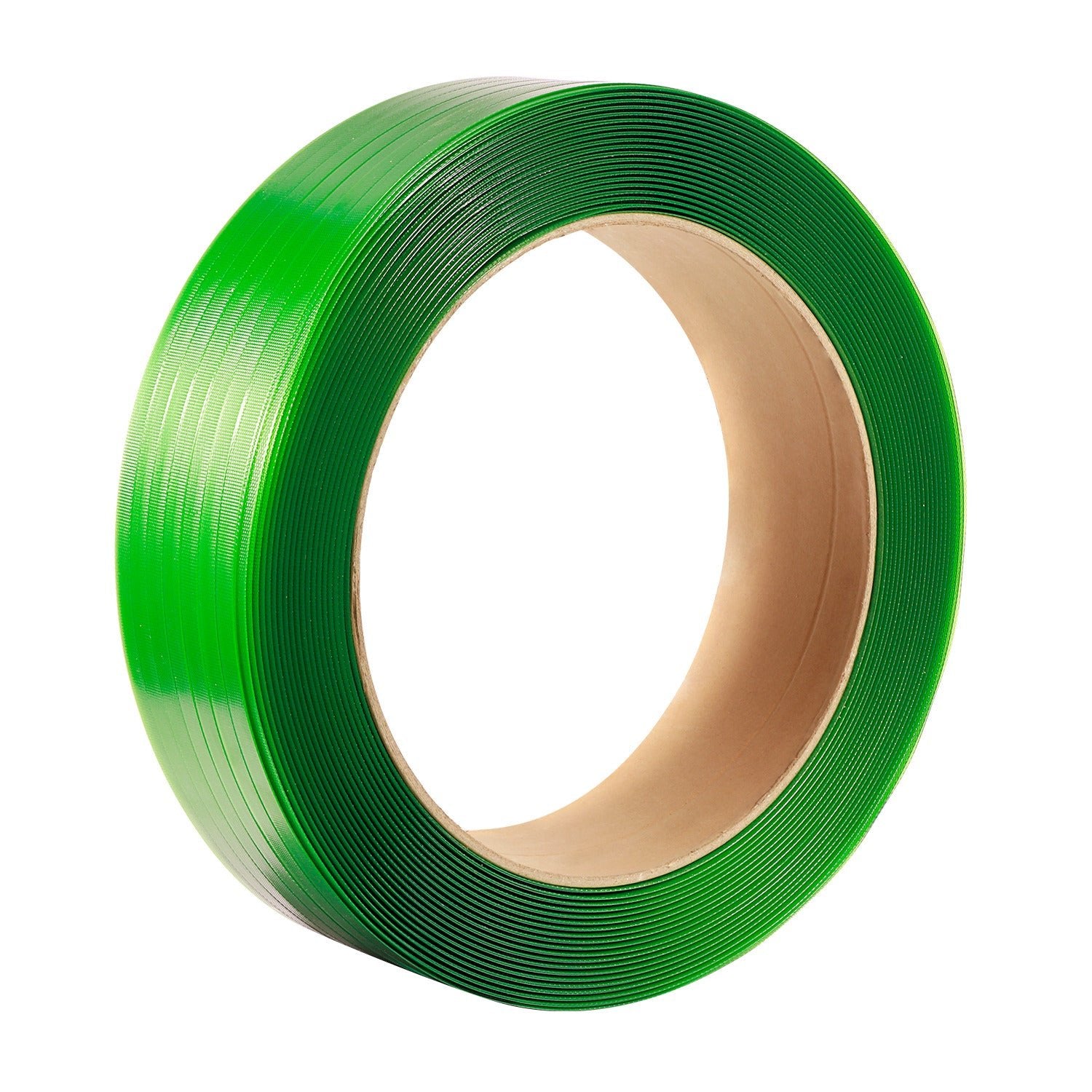 Polyester Strapping (PET) 19mm x 1.0mm x 800m Green Embossed (6500N) - PackQueen