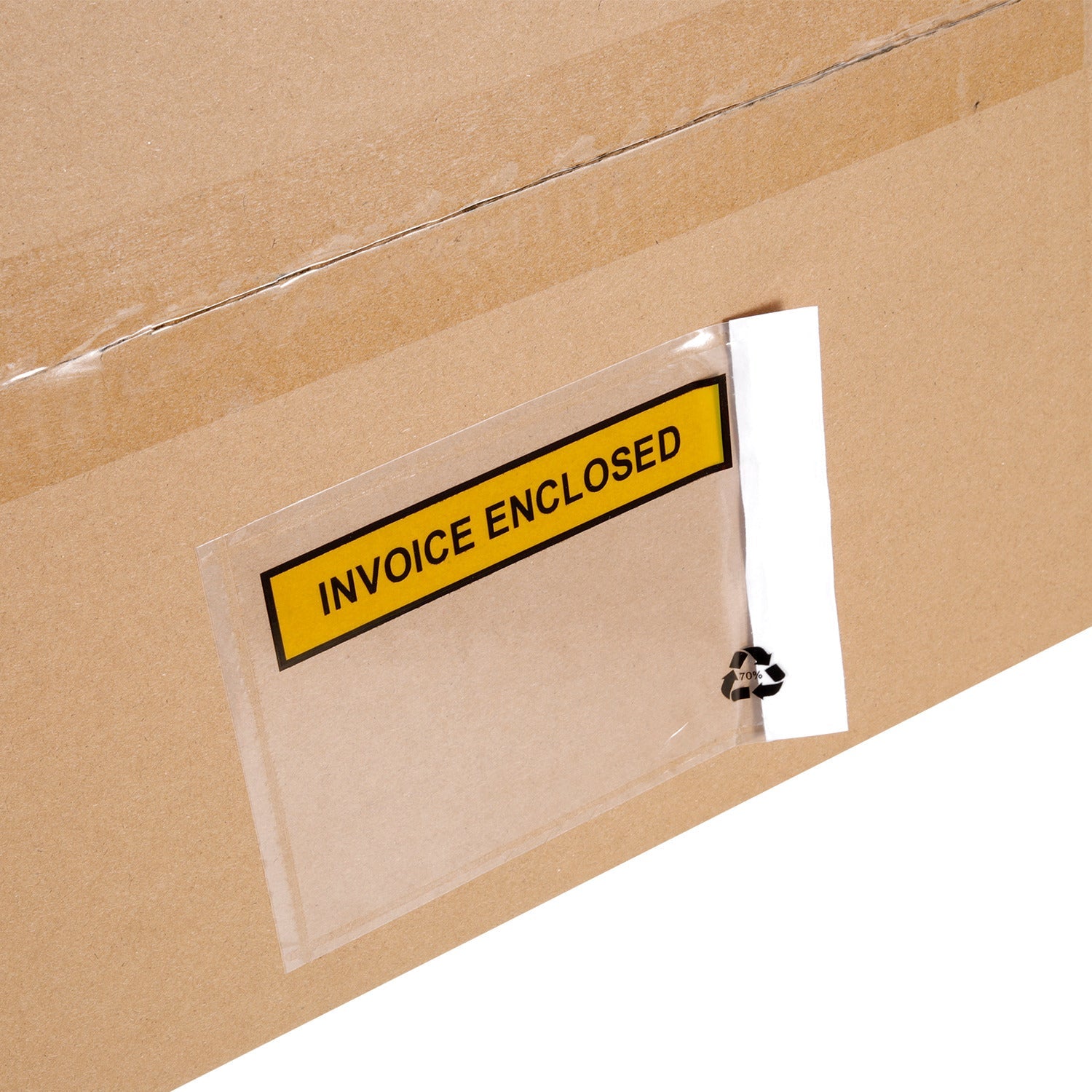 Printed Invoice Enclosed 115x150mm White 1000pcs/CTN 70% Post Consumer Recycled - PackQueen