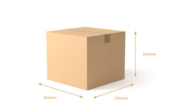 RSC Shipping Carton 152mm Cube - 100% Recyclable - PackQueen