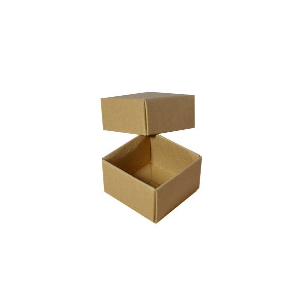 SAMPLE - 1 Macaroon & Choc Box - Kraft Brown Paperboard (Base & Lid) - PackQueen