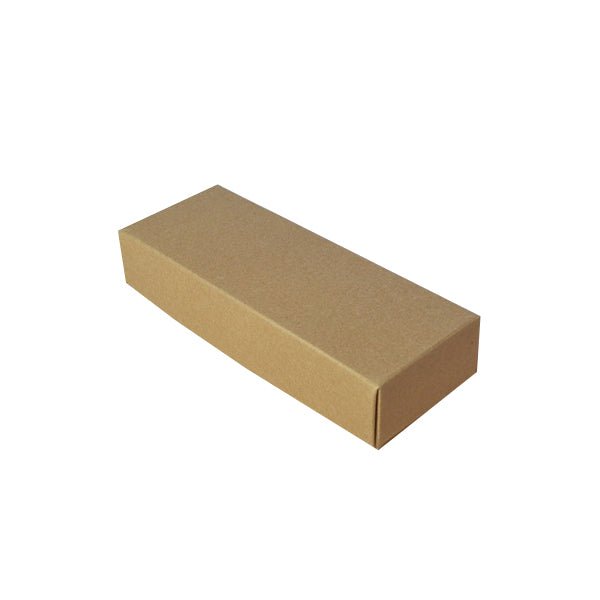 SAMPLE - 3 Macaroon & Choc Box - Kraft Brown Paperboard (Base, Insert & Lid) - PackQueen