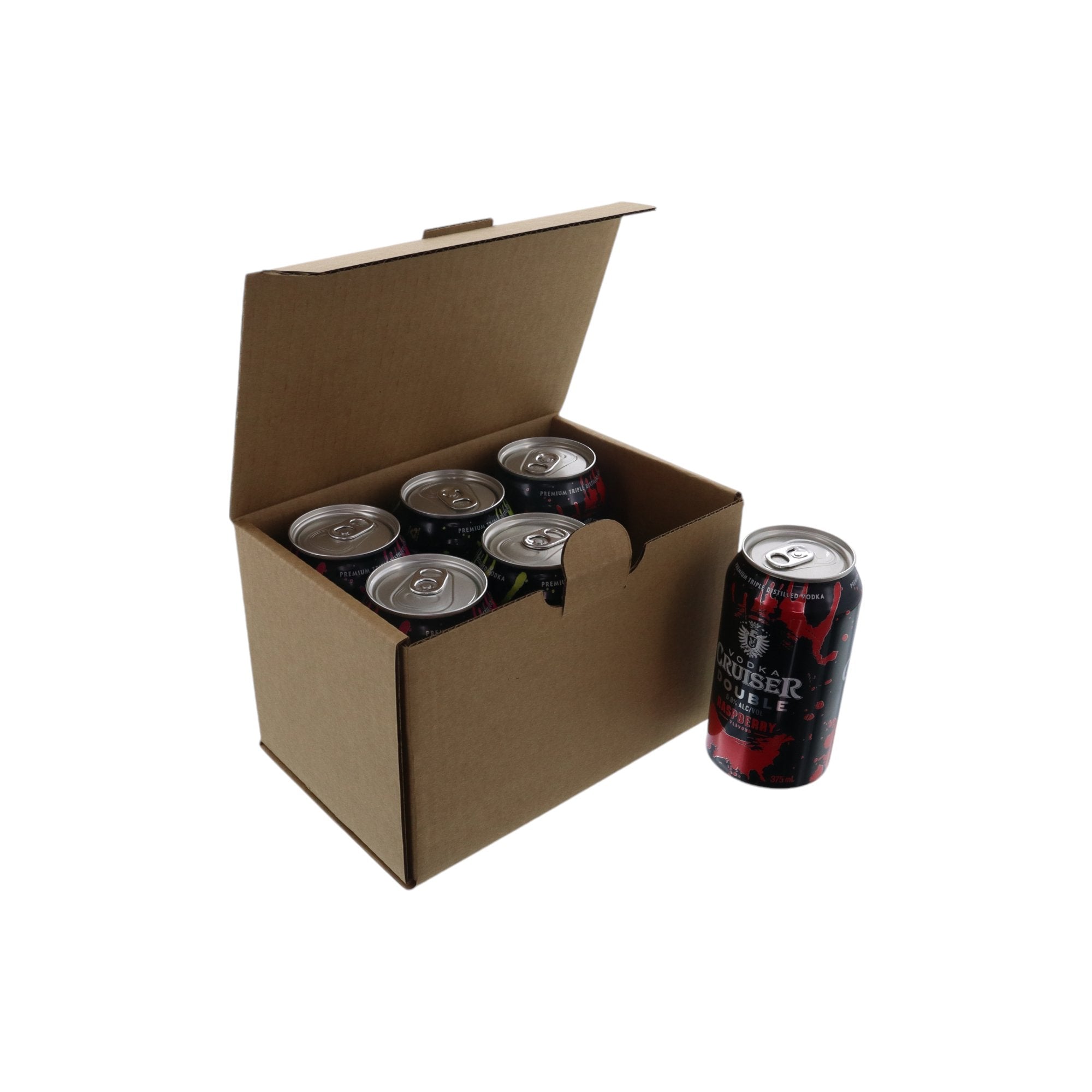 SAMPLE - 6 Pack 375ml Beer Mailing & Postage Box (Upright) - PackQueen