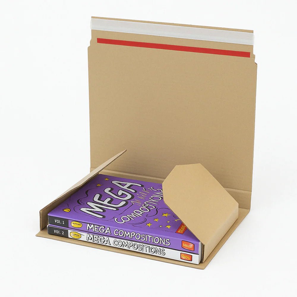SAMPLE - A4 Book Wrap Mailing Box R4W with Peal & Seal Tape - PackQueen