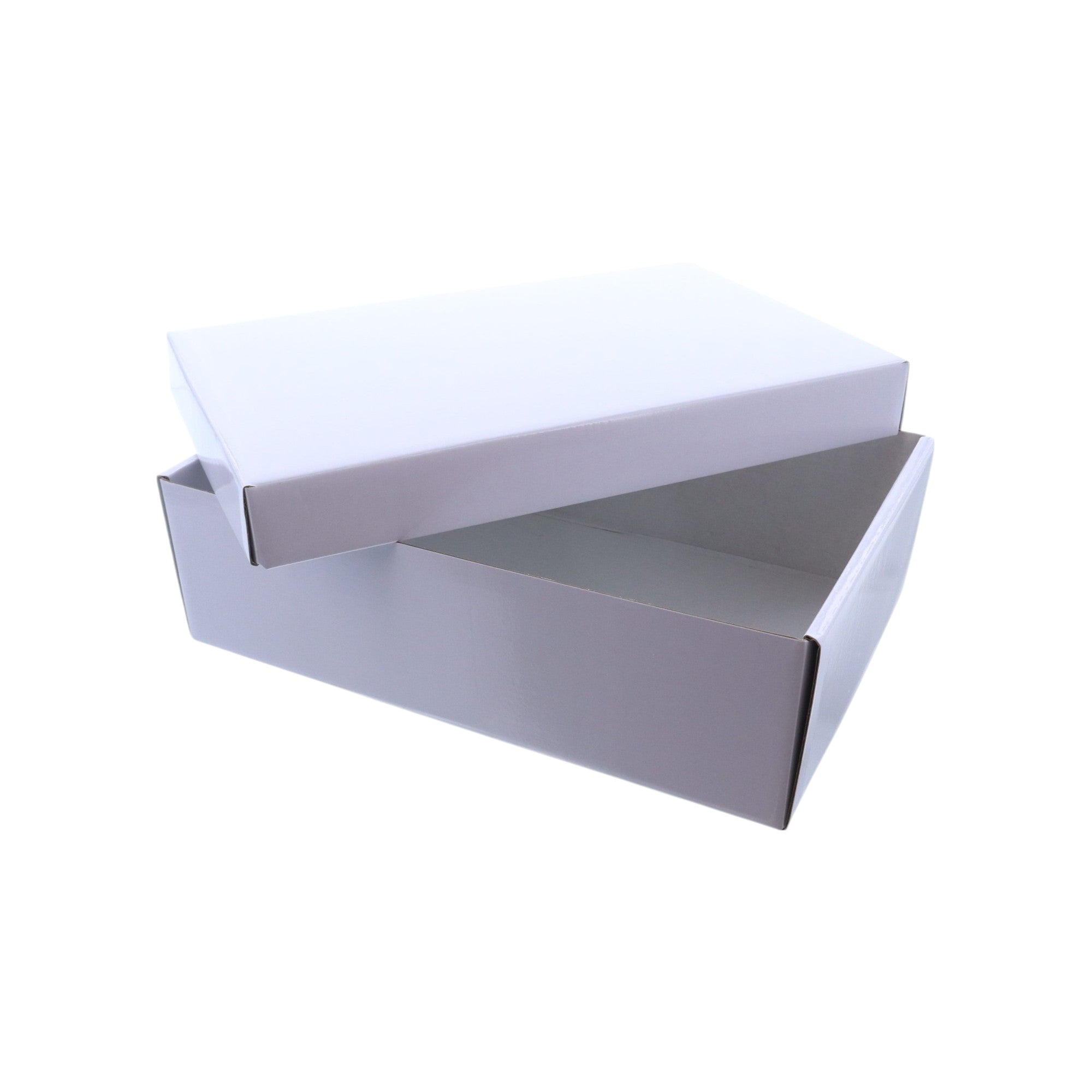 SAMPLE - Gift Box with Lid - Gloss White - Budget Imported Product - PackQueen