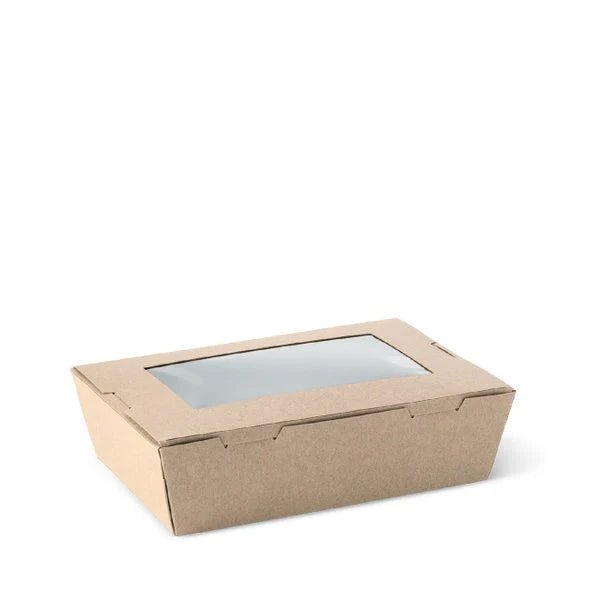 SAMPLE - Medium Lunch Boxes with Window - Brown - PackQueen