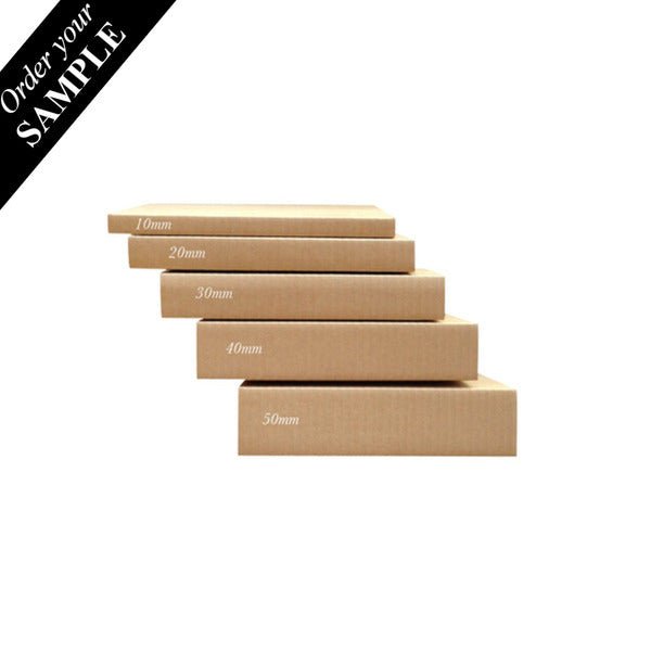 SAMPLE - Oversized A2 Multi Crease (1 Box 5 Heights 10/20/30/40/50mm) - Kraft Brown - PackQueen