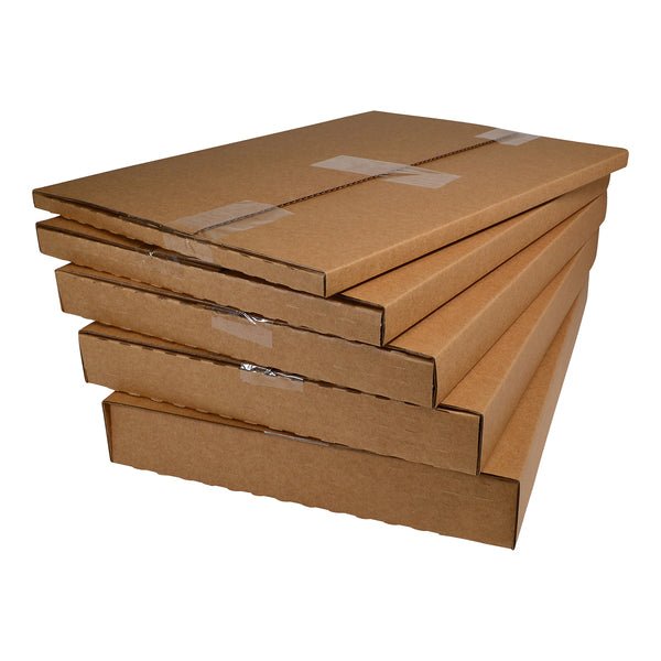 SAMPLE - Oversized A5 Multi Crease (1 Box 5 Heights 10/20/30/40/50mm) - Kraft Brown - PackQueen