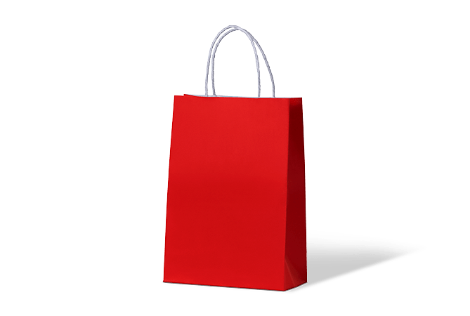 SAMPLE - Radiant Red Paper Gift Bag Junior - PackQueen