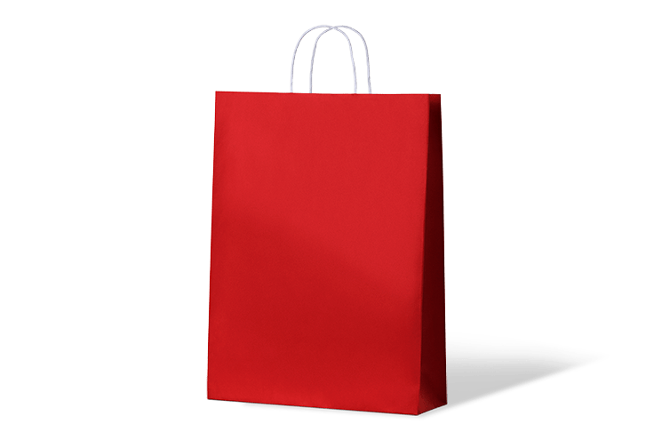 SAMPLE - Radiant Red Paper Gift Bag Midi - PackQueen