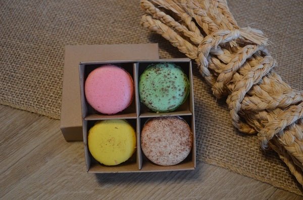 Square 4 Macaroon & Choc Box - Smooth White Paperboard (285gsm) (Base, Lid & Removable Insert) - PackQueen