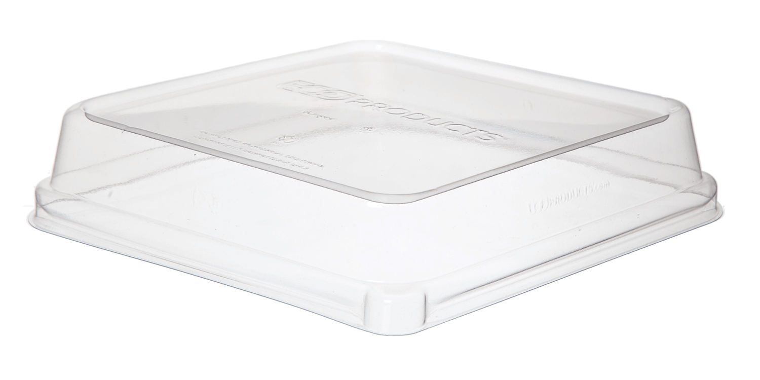 Sugarcane Worldview Square Take Away Container Lids - Assorted Sizes Available - PackQueen