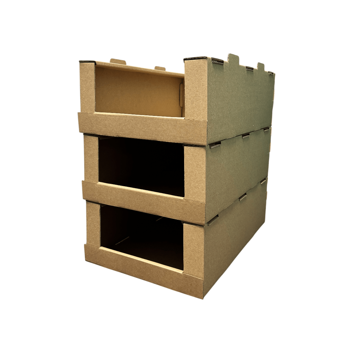 SUPER Strong 1EB Stackable Pick Bin Box & Part Box Small 34849 - Kraft Brown - PackQueen