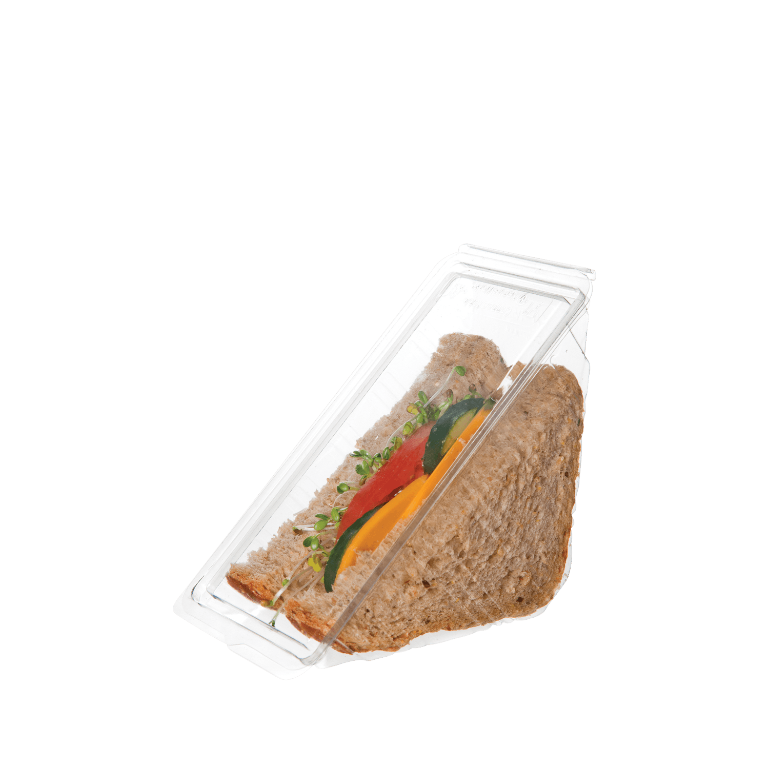 Top Loading Sandwich Wedge 108 x 108 x 165mm (Clear 500 Pack) - PackQueen