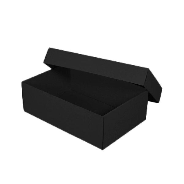 Two Piece Cardboard Shoe Box - 100mm High (Base & Lid) - PackQueen
