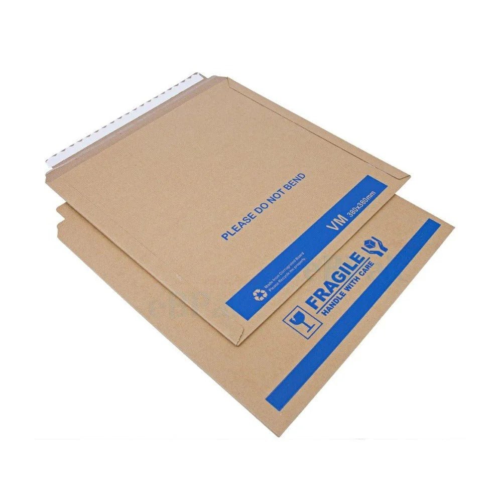 Vinyl Record Rigid Envelope Mailer for Multiple Disc LP 12 inch Blue with Peal & Seal (50 Pack) - PackQueen