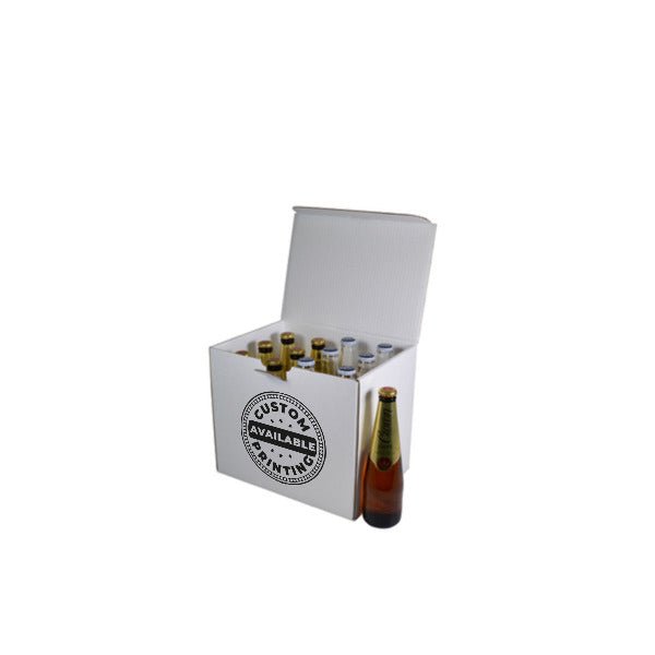 12 Beer Bottle Shipping Box - Stand Up Bottle with OPTIONAL insert (insert sold separately - see product 700-24789) - PackQueen