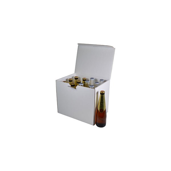 12 Beer Bottle Shipping Box - Stand Up Bottle with OPTIONAL insert (insert sold separately - see product 700-24789) - PackQueen