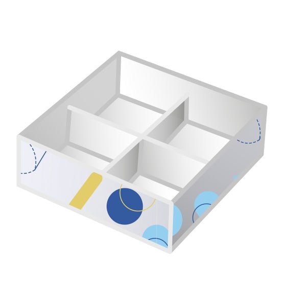 4 Pack Chocolate Box with Clear Lid - Paperboard (285gsm) (Base, Insert & Clear Lid) - PackQueen