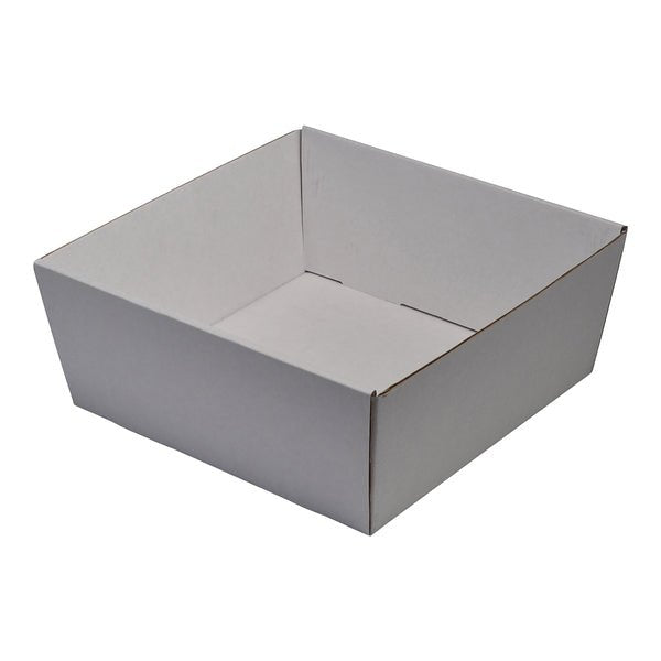 80mm High Medium Square Catering Tray - with optional clear lid (Lid purchased separately) - PackQueen