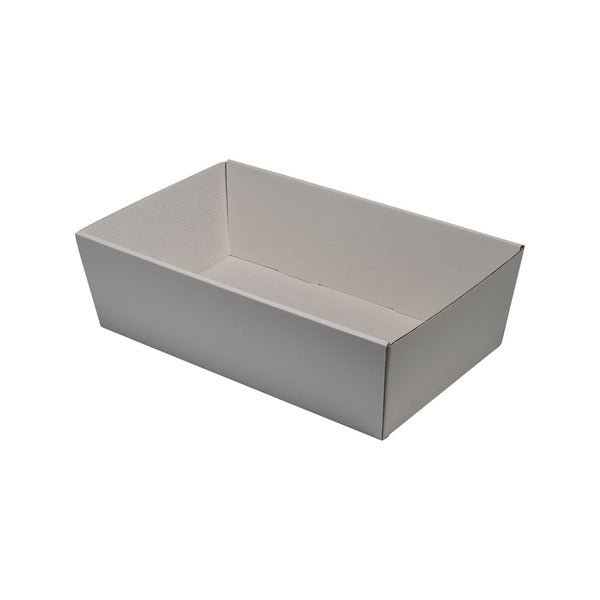 80mm High Small Rectangle Catering Tray - with optional clear lid (Lid purchased separately) - PackQueen