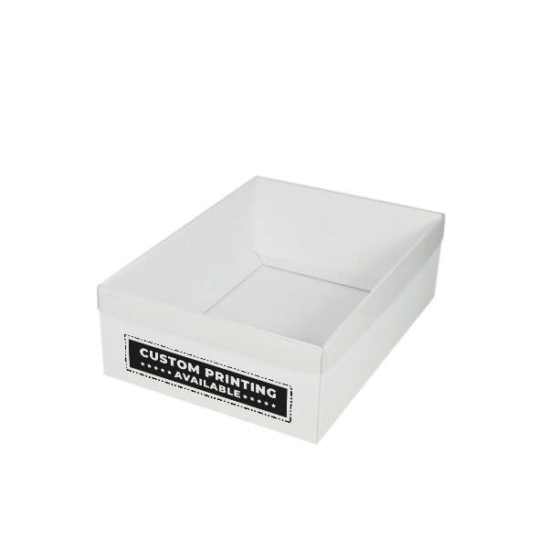 A4 Cardboard Gift Box with Clear Lid - 100mm High - PackQueen
