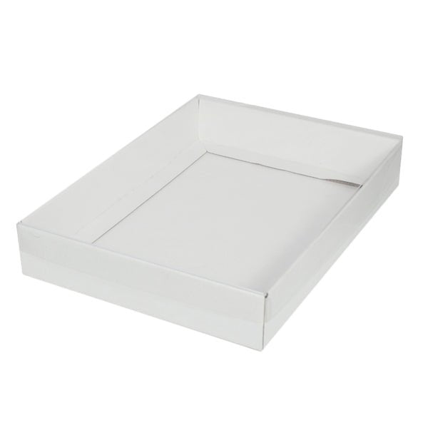 A4 Cardboard Gift Box with Clear Lid - 50mm High - PackQueen