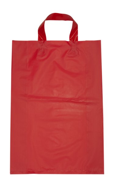 Carnival Flexible Loop Plastic Bag Large - Red 500PK - PackQueen