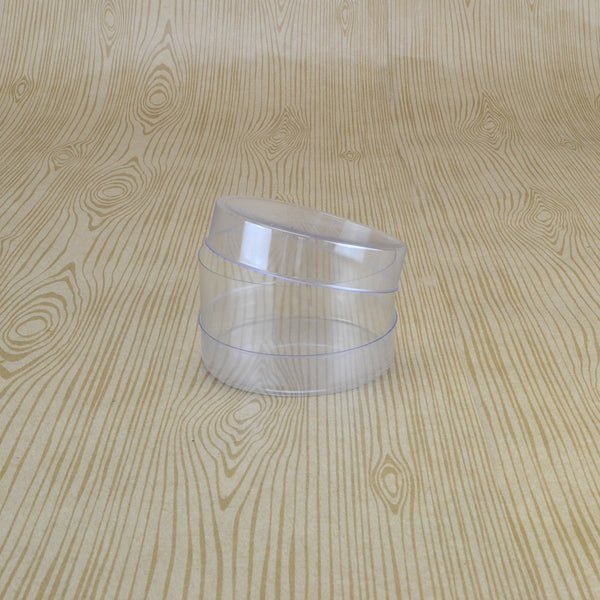 Clear 60mm Cylinder Box 35mm High (Suitable for 1 Macaroon) - 60 x 60 x 35mm - PackQueen