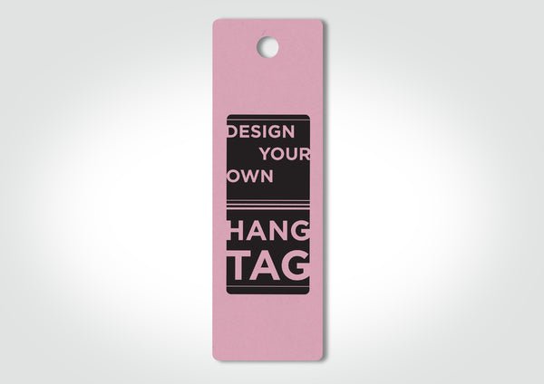 Custom Hang Tags Rectangle 50 x 155mm - White with Full Colour Print (400gsm) - PackQueen