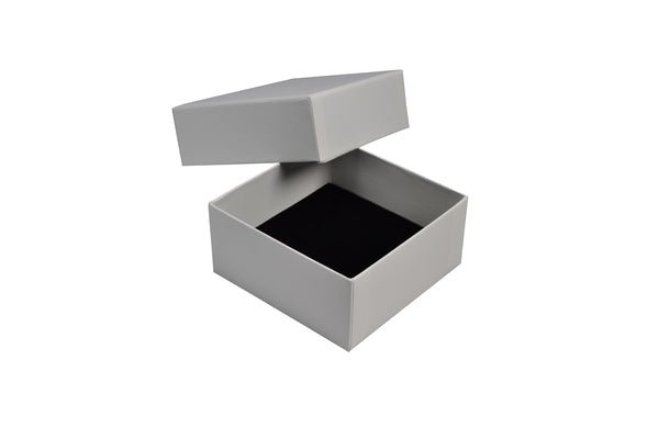 CUSTOM PRINTED Rigid Cardboard Standard Square Jewellery Box - Matt White - PackQueen