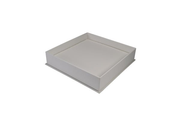 CUSTOM PRINTED Rigid Linen Necklace Jewellery Box - White - PackQueen