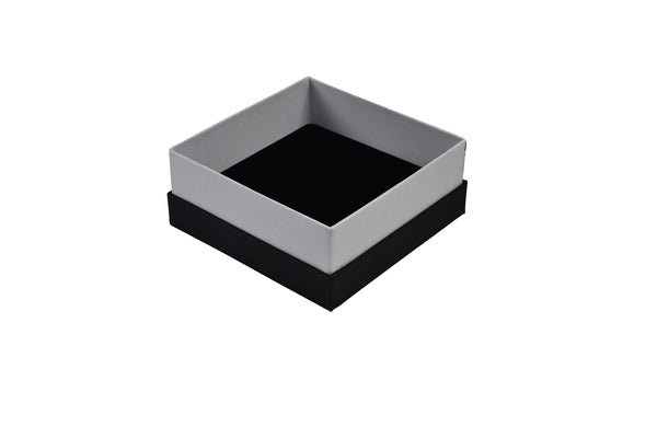 CUSTOM PRINTED Rigid Square Jewellery Box - Two Tone Texture - PackQueen
