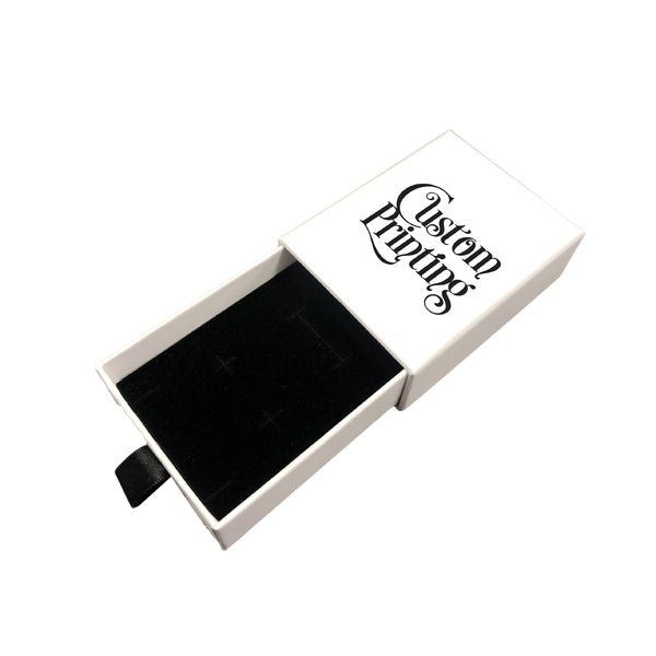 Extra Large Square 100mm Drawer Rigid Jewellery Box - Ring & Pendant (Sleeve, Base & Removable Insert) (MTO) - PackQueen