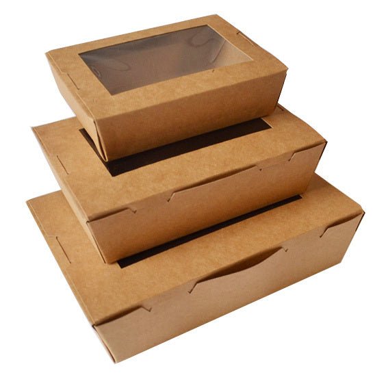 Extra Small Lunch Boxes with Window 200PK - Brown - PackQueen