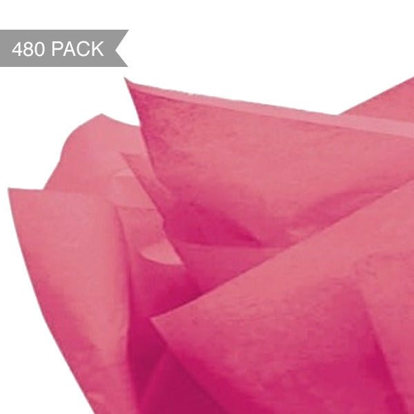 Hot Pink Tissue Paper - 500 x 750mm (Bulk 480 Sheets) - PackQueen