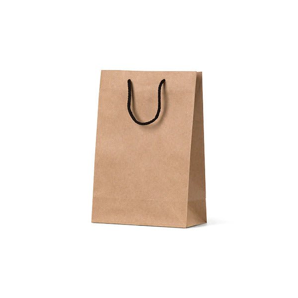 Junior Deluxe Brown Kraft Paper Gift Bag - 250 PACK - PackQueen