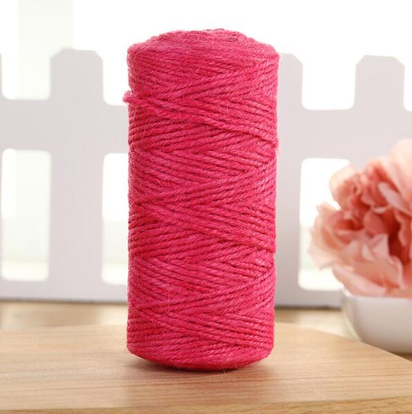 Jute Twine Hot Pink - 2mm x 100 metres - PackQueen
