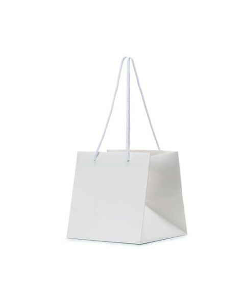 Large Matt White Laminated European Flower Carrier Gift Bag (100 PACK) - PackQueen