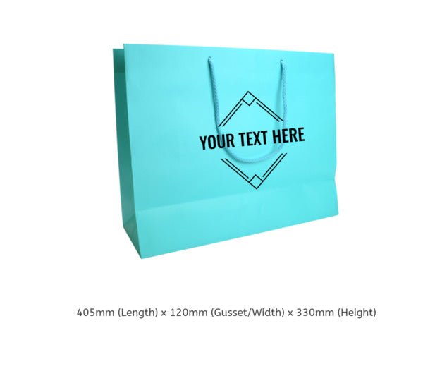 Large - Matt White Laminated European Gift Bag - 50 Pack - PackQueen