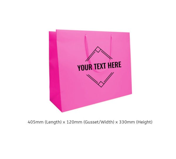 Large - Matt White Laminated European Gift Bag - 50 Pack - PackQueen